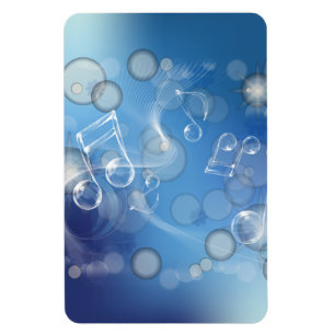 Fantasy Glass Musiknoten Magnet