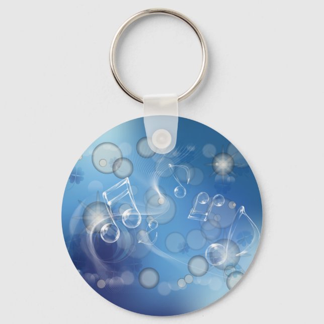 Fantasy Glass Musiknoten Schlüsselanhänger (Vorderseite)