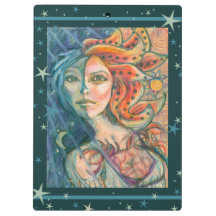 Fantasy Goddess Clipboard mit Mond und Sun