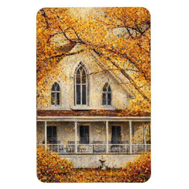 Fantasy Gothic-Revival Carpenter House  Magnet (Vertikal)