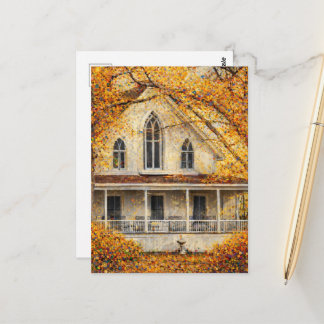 Fantasy Gothic-Revival Carpenter House  Postkarte