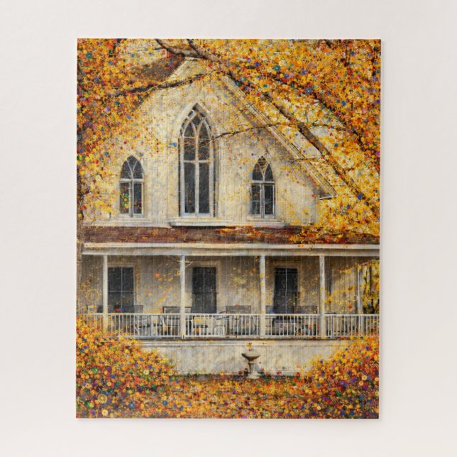 Fantasy-Gothic-Revival-Zimmermannshaus  Puzzle (Vertikal)