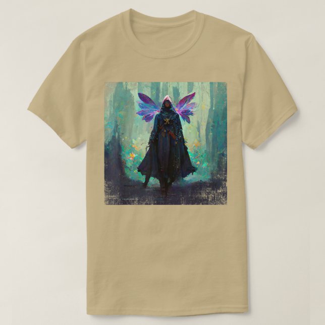 Fantasy Gothic Witch Fea Faery Mage Woods Fairy Ma T-Shirt (Design vorne)