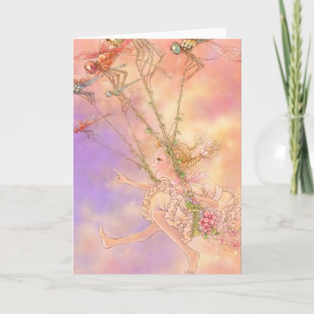 Fantasy Grußkarte - Welche Träume kommen? Karte (Vorderseite)