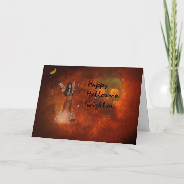 Fantasy Halloween Card für Nachbarschaft Karte (Vorderseite)
