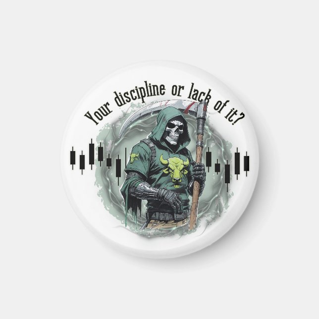 Fantasy-Handelsdesign | Sensenmann |  Motivation Magnet (Vorne)