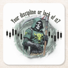 Fantasy-Handelsdesign | Sensenmann |  Motivation Rechteckiger Pappuntersetzer