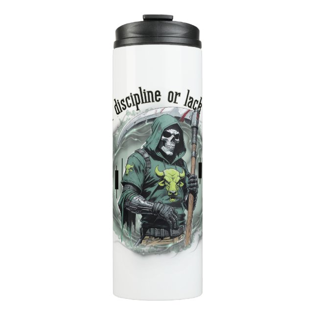 Fantasy-Handelsdesign | Sensenmann |  Motivation Thermosbecher (Vorderseite)