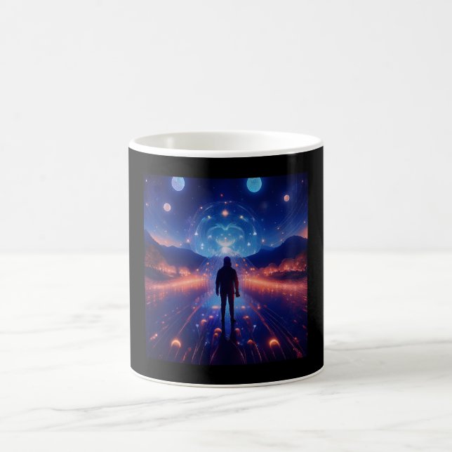 Fantasy Highway Lass es leuchten Kaffeetasse (Mittel)