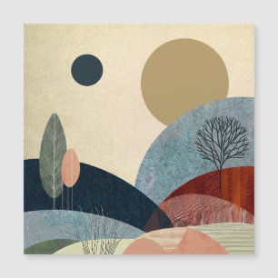 Fantasy Hills Landschaft Magnetkarte