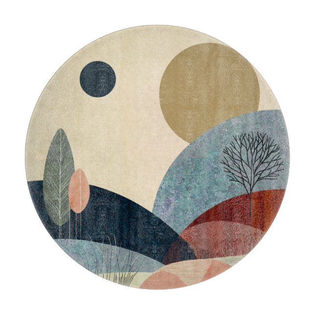 Fantasy Hills Landschaft Schneidebrett (Vorderseite)