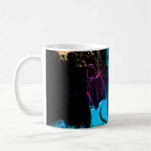 Fantasy-Hintergrund. Makrofoto-Malerei. Verblasst Kaffeetasse