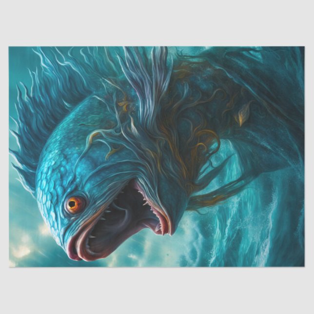 Fantasy Horror Monster Dekoupage Seidenpapier (Vorderseite)