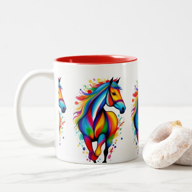 Fantasy Horse Art Tasse (Mit Donut)