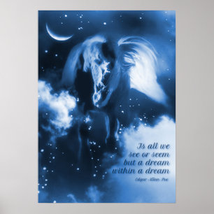 Fantasy Horse Edgar Allan Poe Poster