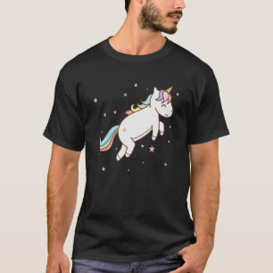 Fantasy Horse Unicorn springt mit farbenfroher Sch T-Shirt