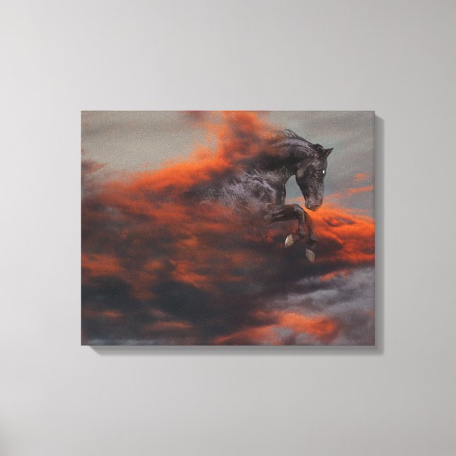 Fantasy Horses: Wolken Leinwanddruck (Vorderseite)
