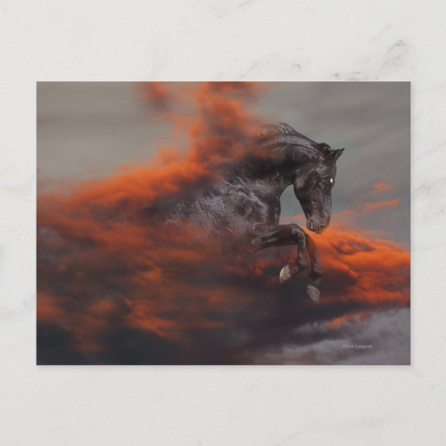 Fantasy Horses: Wolken Postkarte (Vorderseite)