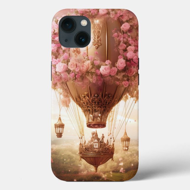 Fantasy Hot Air Ballon Pink Gold Case-Mate iPhone Hülle (Rückseite)