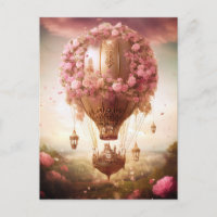 Fantasy Hot Air Ballon Pink Gold