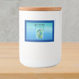 Fantasy Hübsch Aqua Blue Sea Dragon Seaweed Bubble Lebensmitteletikett