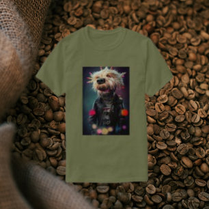 Fantasy Hund, Moderner Pop Art Männergrün T-Shirt