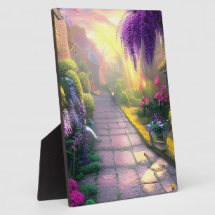 Fantasy Hütte Garden Path Tabletop Fotoplatte