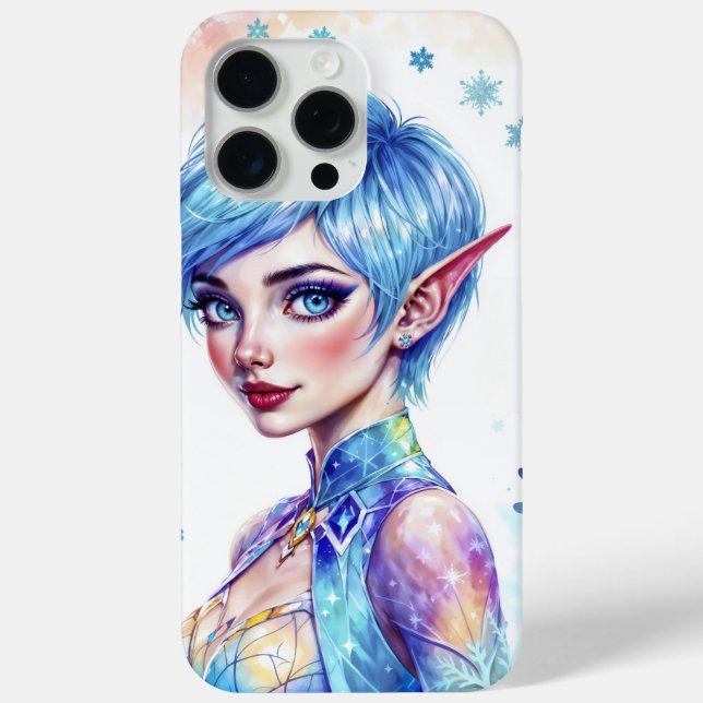 Fantasy ice elf Winter magische Schneeflocke Kunst Case-Mate iPhone Hülle (Rückseite)