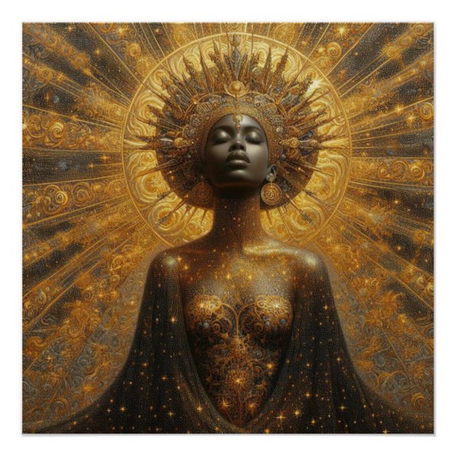Fantasy-Illustration der Prinzessin Poster (Vorderseite)