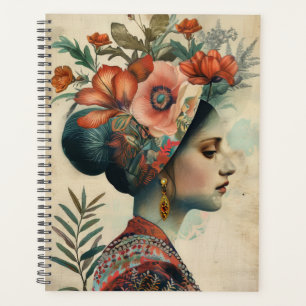 Fantasy Illustration Lady and Blume Planer