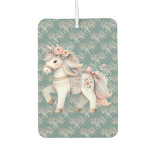 Fantasy Illustration von Floral Pastel Horse Autolufterfrischer