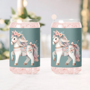 Fantasy Illustration von Floral Pastel Horse Dosenglas