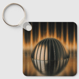 Fantasy Image Bronze Halfdome On Reflected Surface Schlüsselanhänger