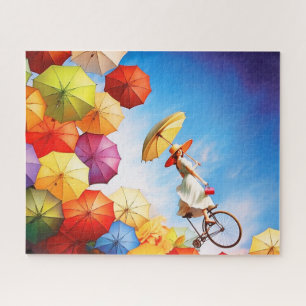 Fantasy Imaging Girl mit Regenschirmen Puzzle