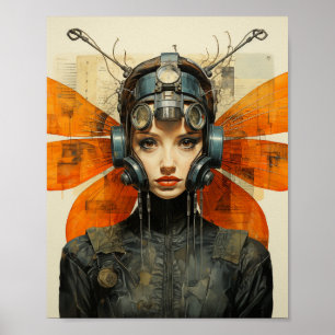 Fantasy Insect-Frau Poster