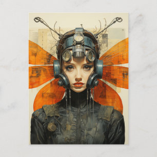 Fantasy Insect-Frau Postkarte