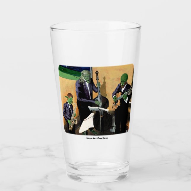 Fantasy Jazz Blues Musicals Art-Glas-Cup Glas (Vorderseite)