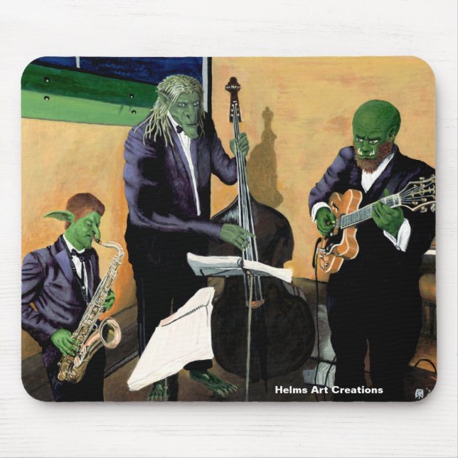 Fantasy Jazz Blues Musicians Music Art Mousepad (Vorne)