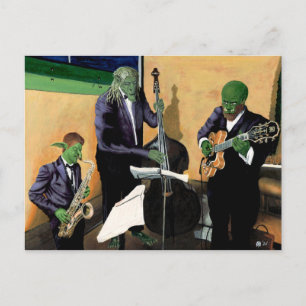 Fantasy Jazz Blues Musicians Musik Postkarte