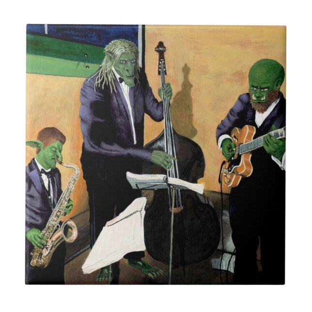 Fantasy Jazz Musicals Im Fünfspänner über den Gott Fliese (Vorderseite)
