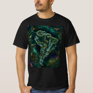 Fantasy-Karte der südamerikanischen Dschungel-Wild T-Shirt