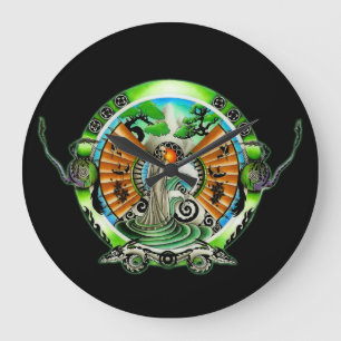 Fantasy Kung Fu Große Wanduhr