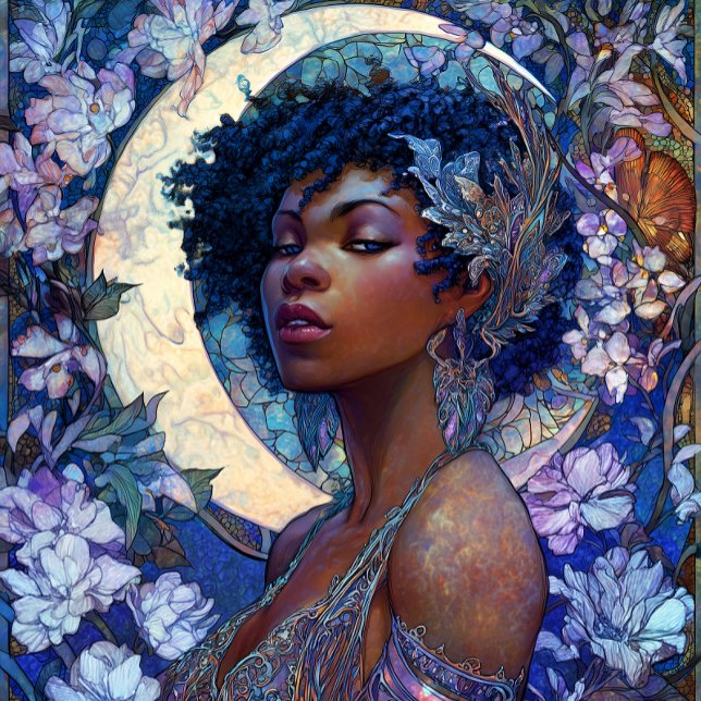 Fantasy-Kunst Schwarzes Mädchen Schwarze Königin M Poster (Von Creator hochgeladen)