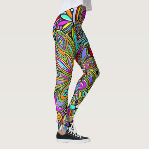 Fantasy-Kunst skizzieren - Abstrakte Blumen 1 Leggings