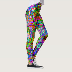 Fantasy-Kunst skizzieren - Abstrakte Neon-Verschie Leggings