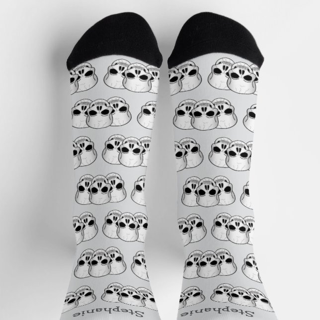 Fantasy-Kunst-Totenkopf-Design Socken (Oben)