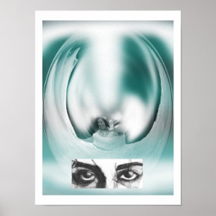 Fantasy-Lady und Augen Kunst Poster