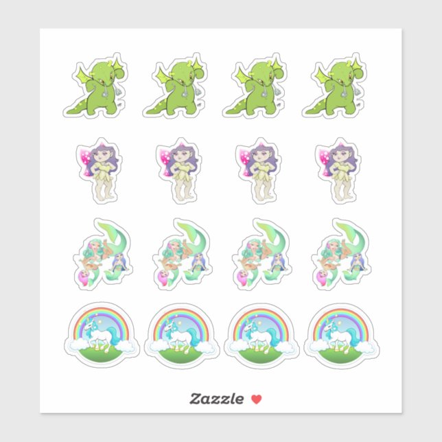 Fantasy Land Collection Kiss-Cut Stickers Aufkleber (Blatt)