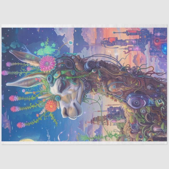 Fantasy Land Floral Design Entwerfen Seidenpapier (Vorderseite)