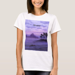 Fantasy Landscape Lila Latte Tasse T-Shirt